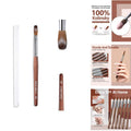 Acrylic Nail Brush with Kolinsky Sable Hair and Wooden Handle - Professional Nail Art Tool