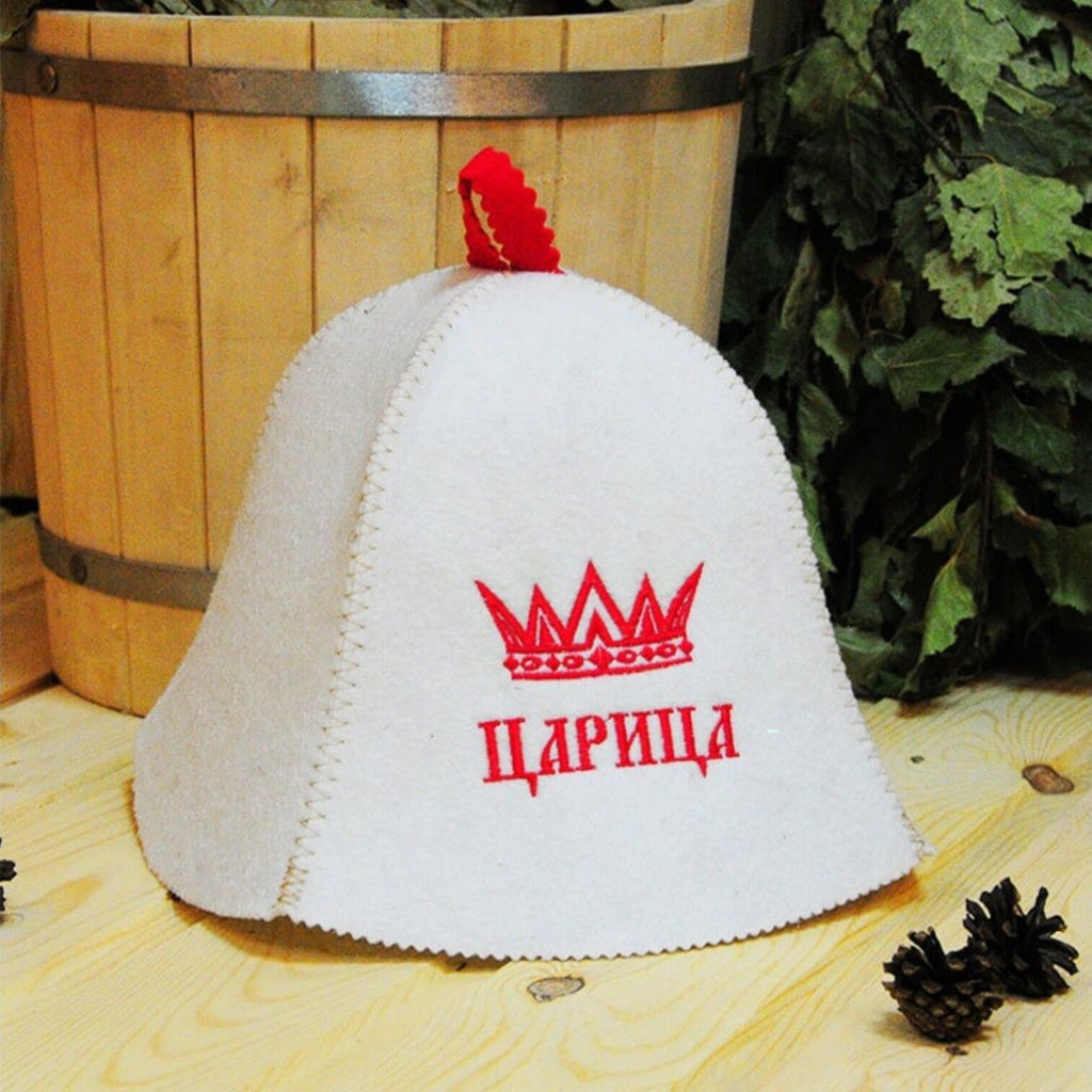 Women's Wool Blend Sauna Hat for Russian Banya & Spa - Breathable & Insulated
