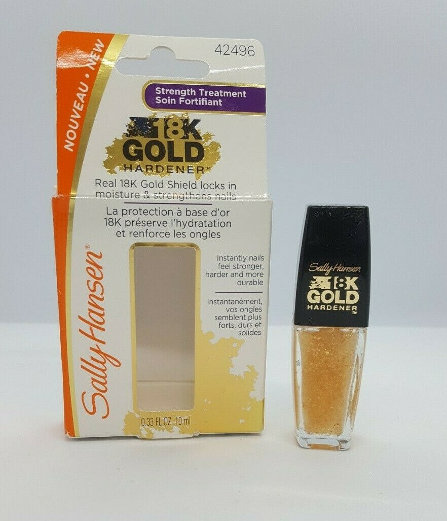 Nail Hardener with 18K Gold - Strengthening Nail Polish Set, 0.33 oz x2