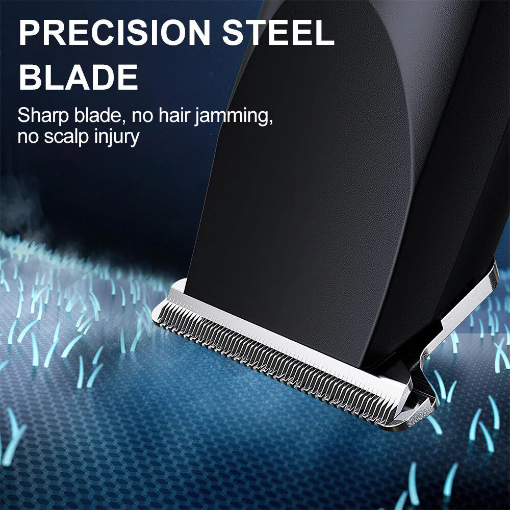 Men's Rechargeable Electric Beard Trimmer with Multiple Comb Attachments