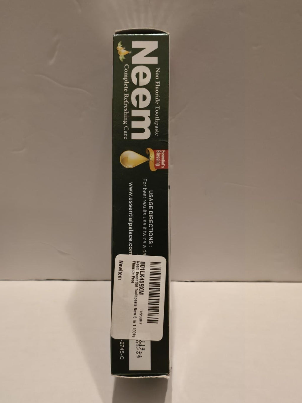 Organic Neem Toothpaste Mint Black Seed Fluoride-Free Vegan 6.5 OZ