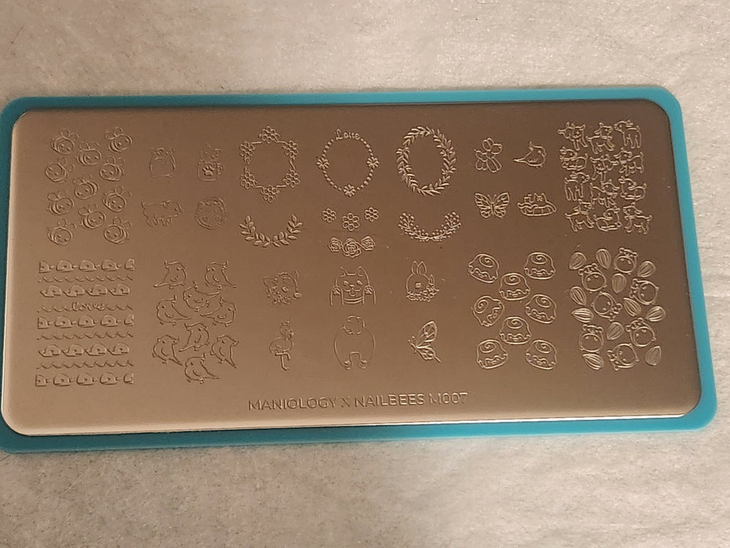 Maniology Nail Stamping Plate M007 for Nail Art Design