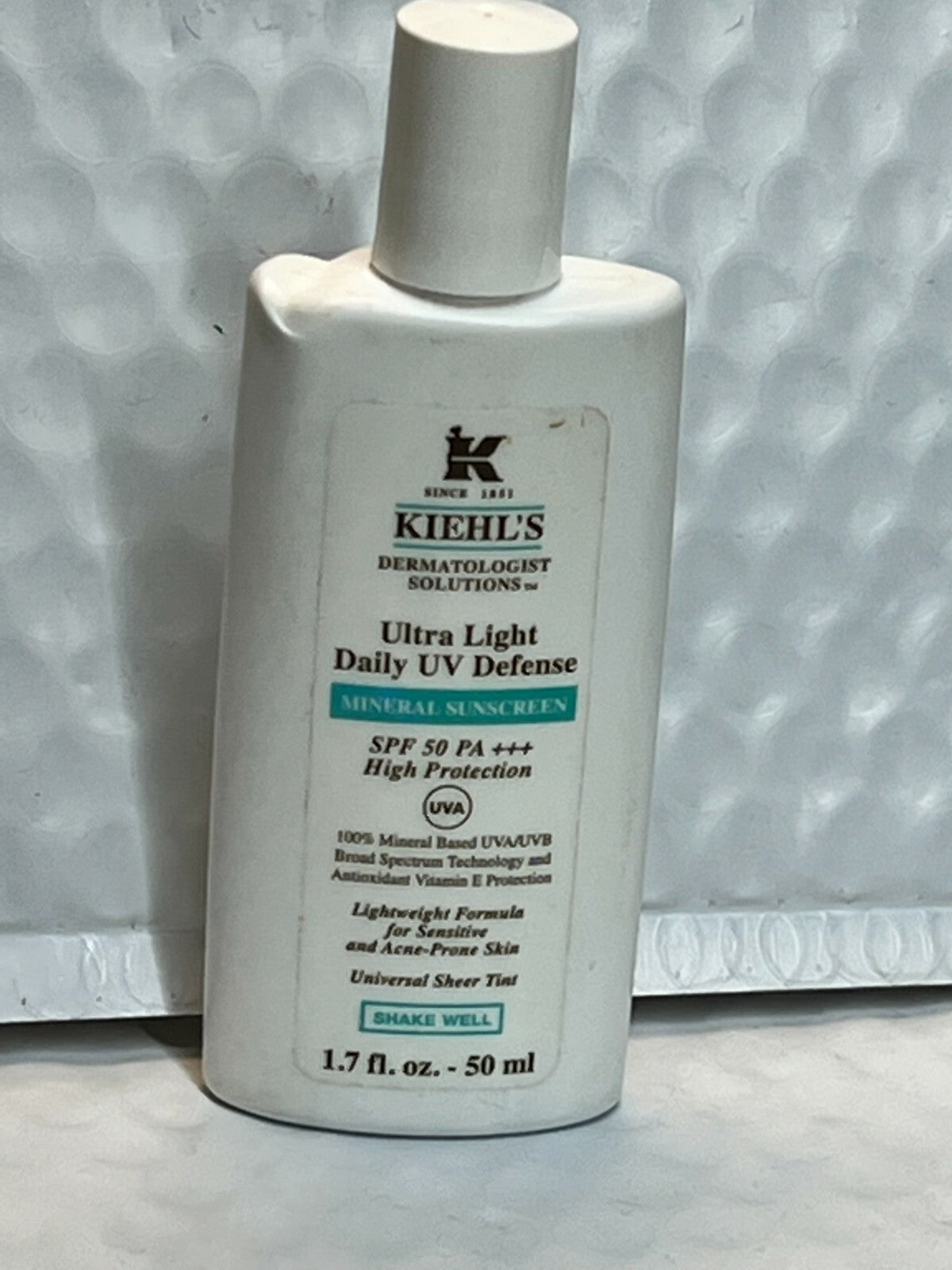 Kiehl's Ultra Light Daily SPF 50 PA+++ UV Defense Sunscreen 1.7 oz Large Size