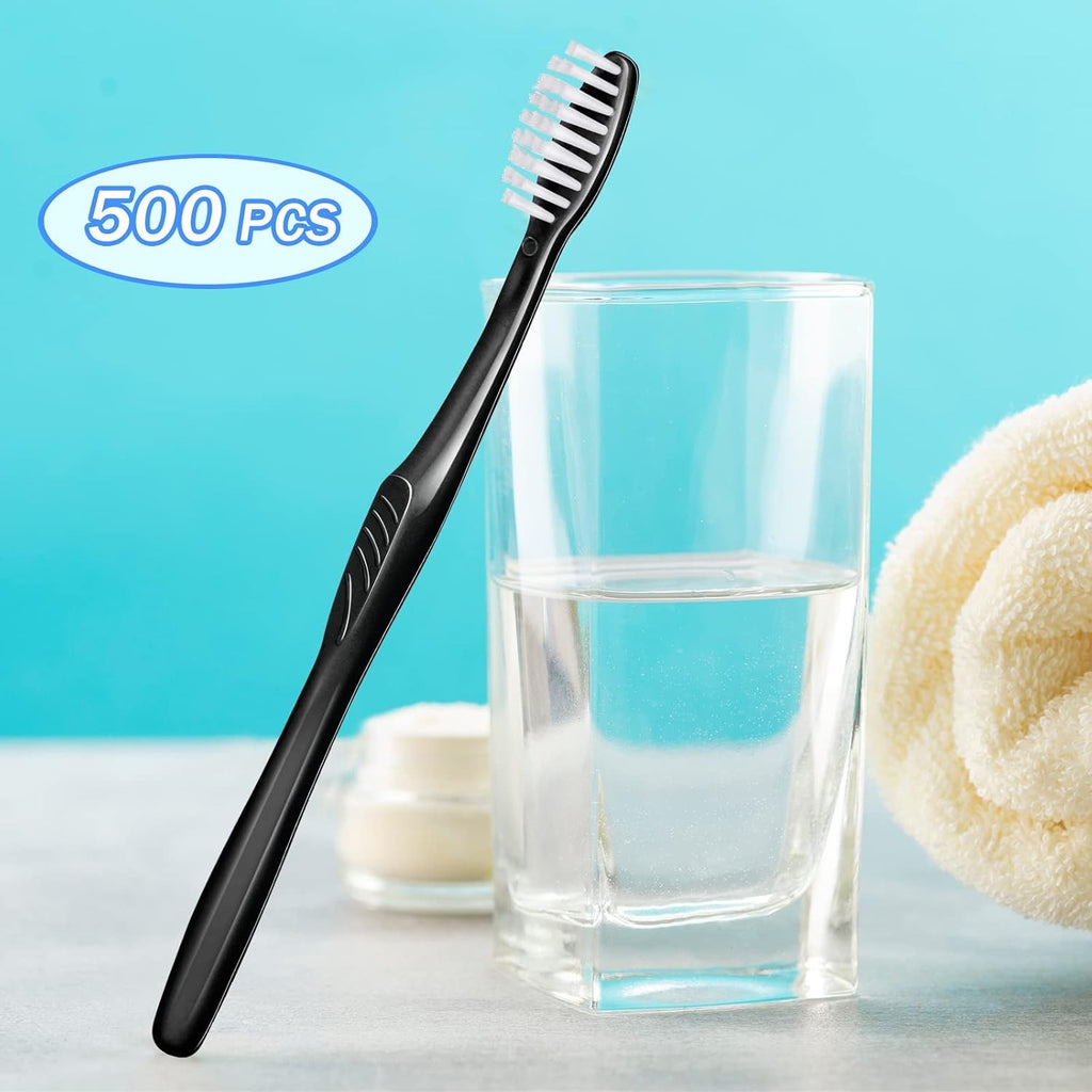 Disposable Soft Bristle Toothbrushes 500 Pack Individually Wrapped