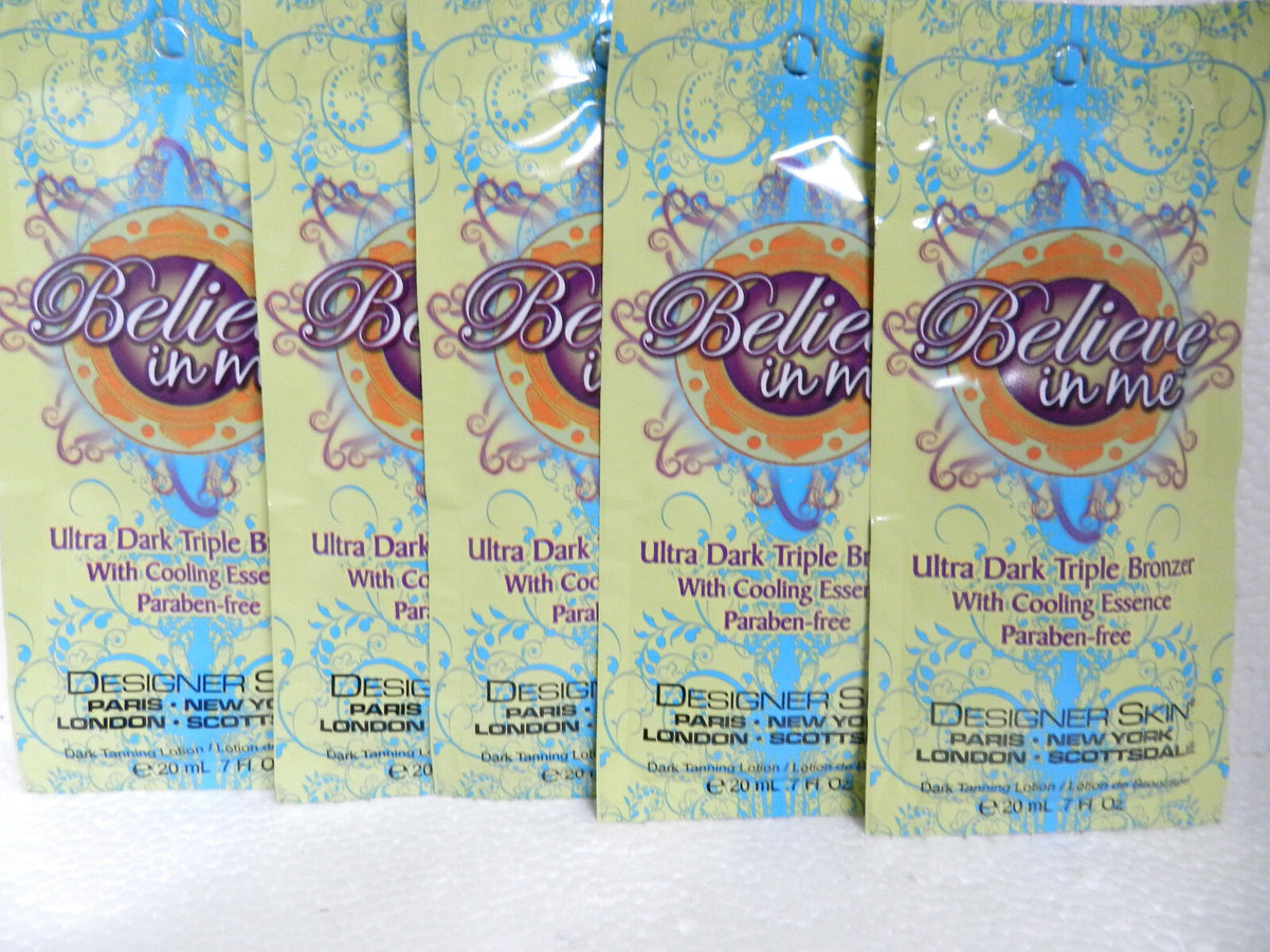 Believe In Me Cooling Bronzer Tanning Lotion Pack of 5 - Designer Skin
