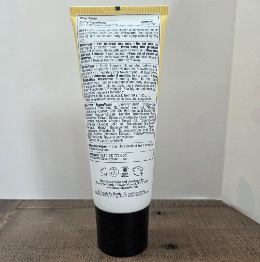 Mineral Sunscreen SPF 50 Zinc Oxide Reef Safe Cream 4 oz - Broad Spectrum UV Protection