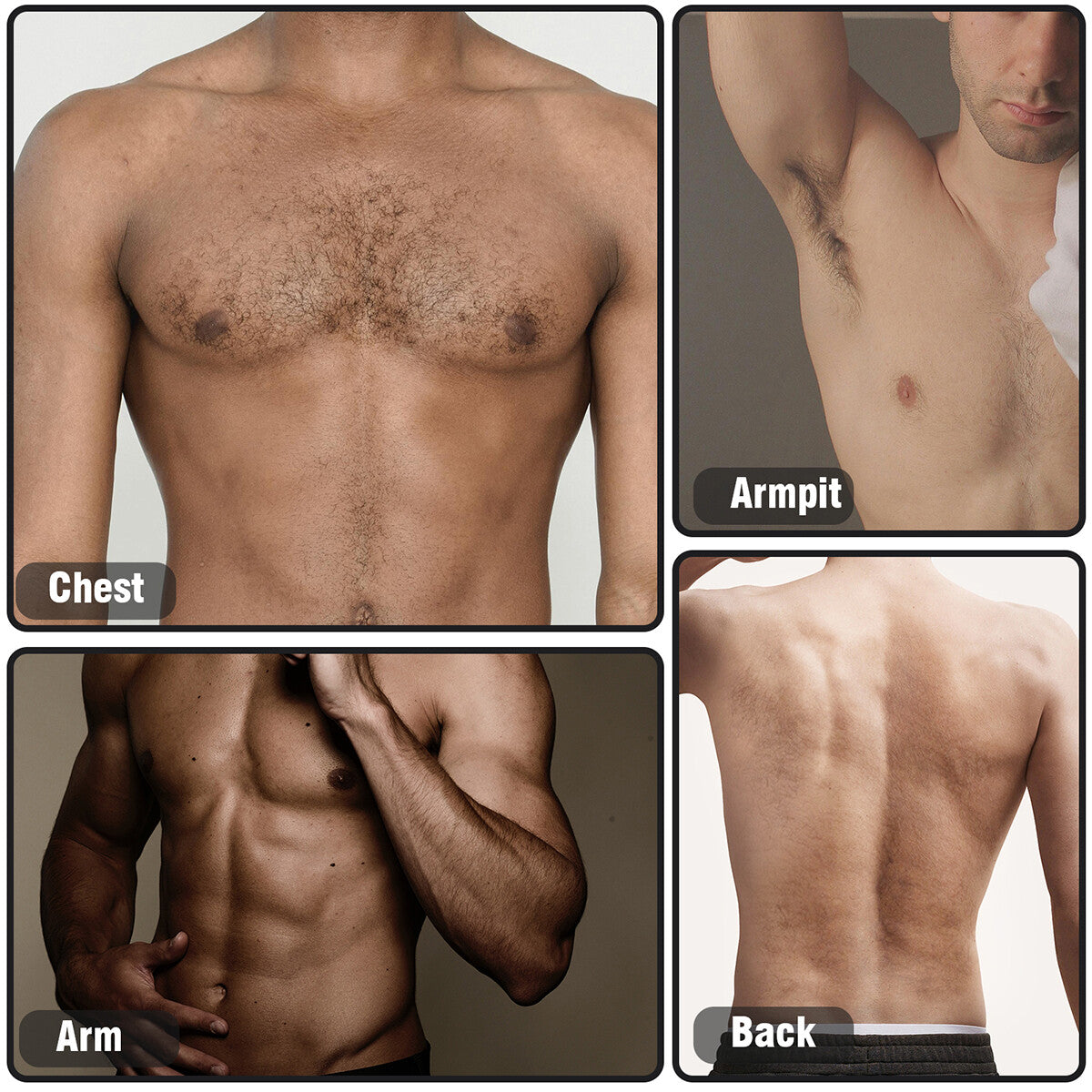 Rechargeable Electric Back Shaver for Men Long Handle Body Hair Removal Razor