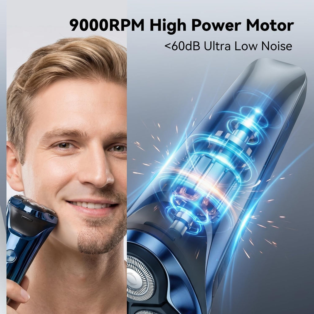 Men's Wet & Dry Electric Shaver with Pop-up Trimmer - USB-C Rechargeable
