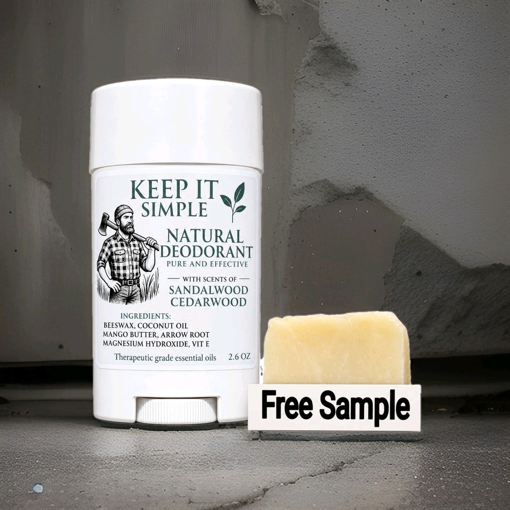 Natural Deodorant Stick - Aluminum & Baking Soda Free Odor Control for Men