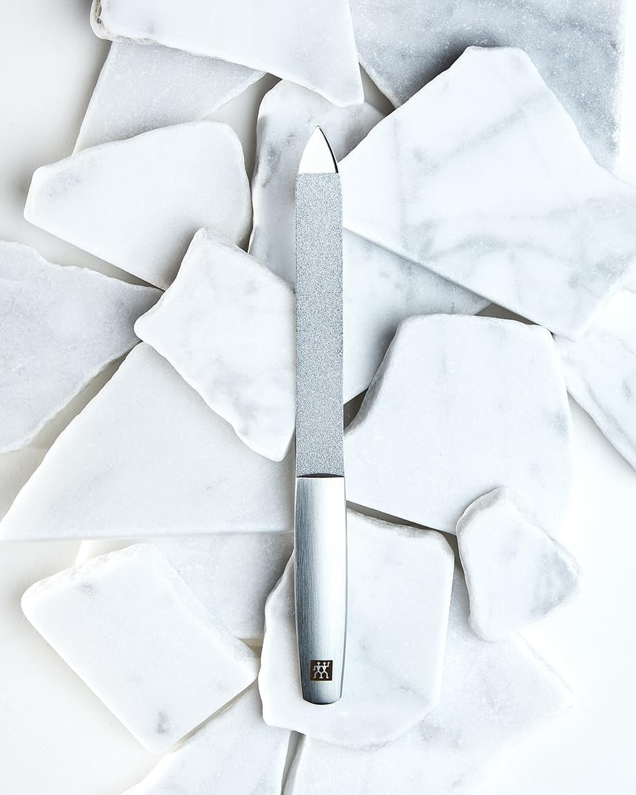 Sapphire Nail File Coarse & Fine Silver 1 Pack - Professional Nail Care Tool