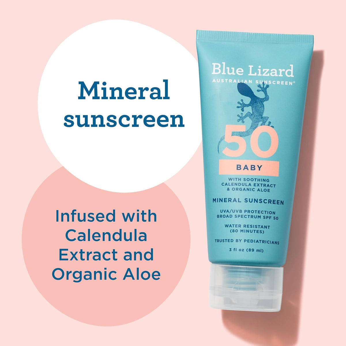 Baby Mineral Sunscreen SPF 50+ Water Resistant UVA UVB Protection 3oz