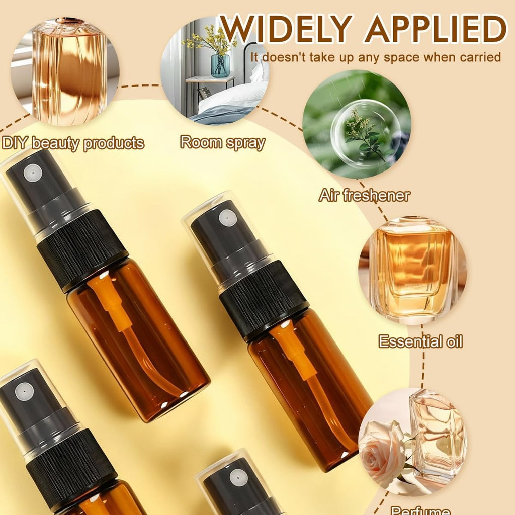 Refillable Glass Spray Bottles 12 Pack 15ML Fine Mist Reusable Dispenser
