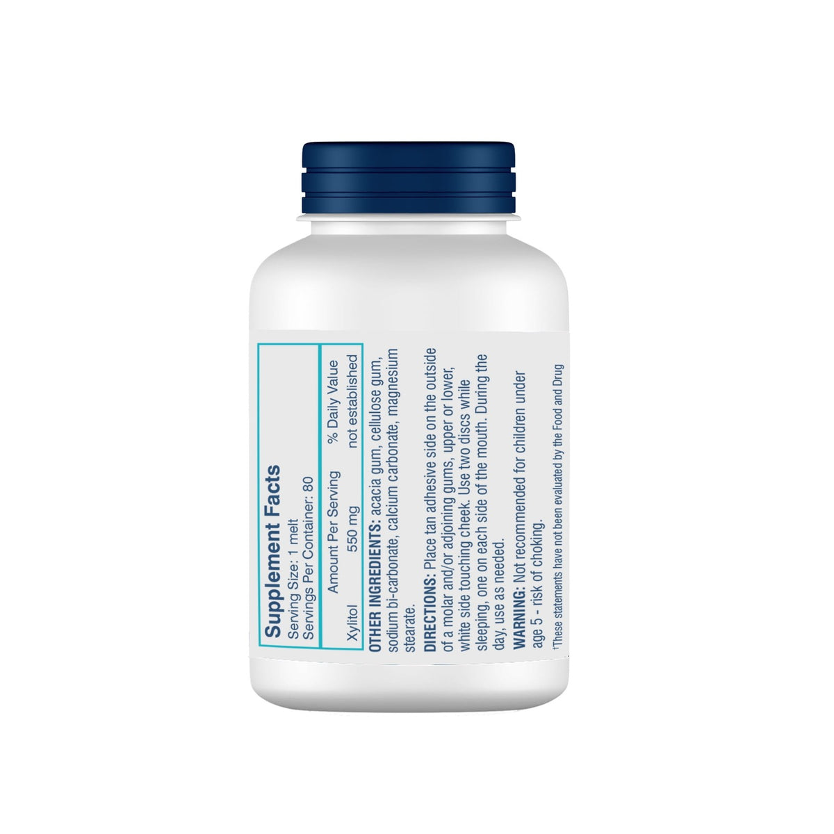 Dry Mouth Relief Discs with Xylitol - Long-Lasting Mint-Free Oral Discs, 80 Count