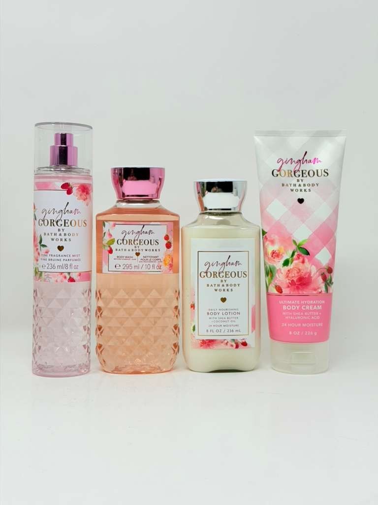 Bath & Body Works Gingham Gorgeous Body Care Set - Cream, Gel, Mist, Lotion
