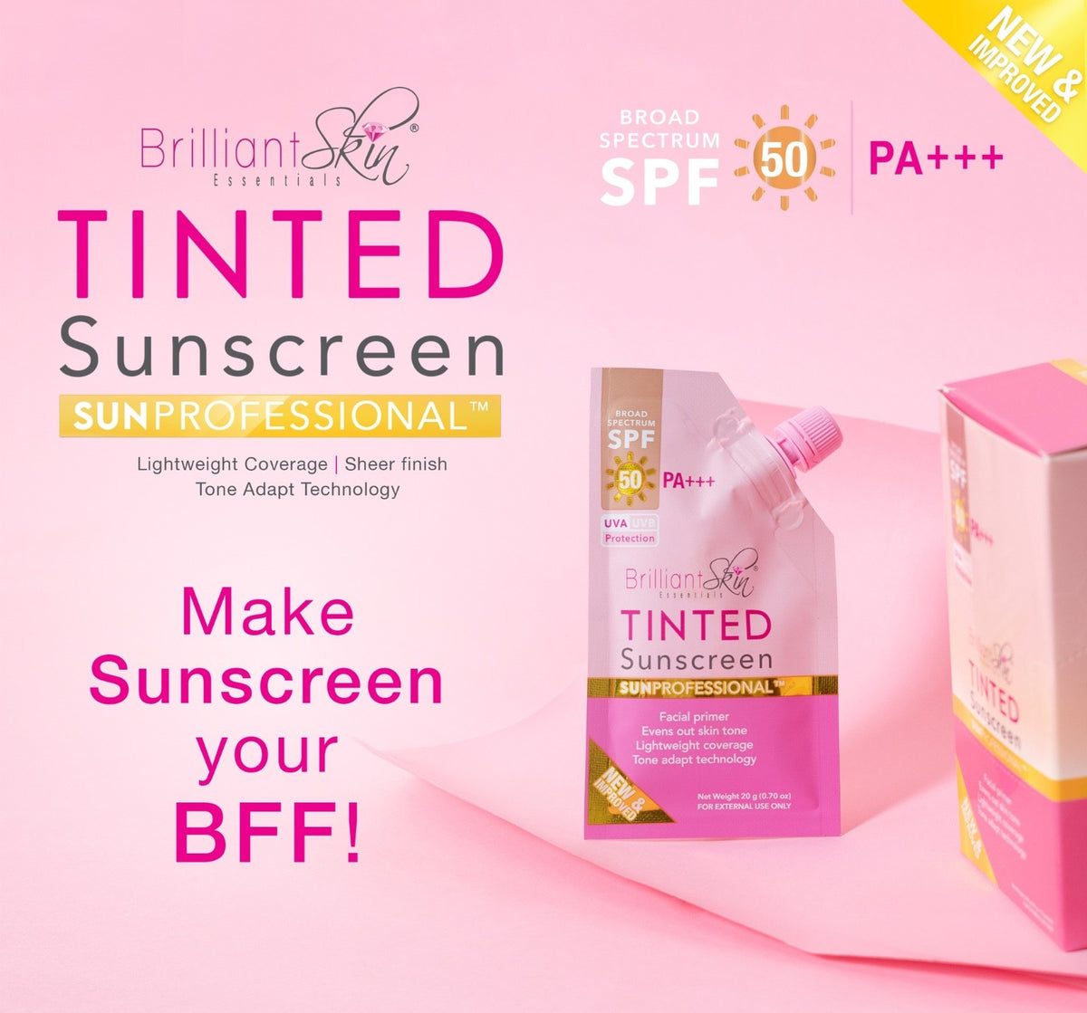 Tinted Sunscreen SPF 50 - Sheer Finish, Broad Spectrum, Lightweight 20g