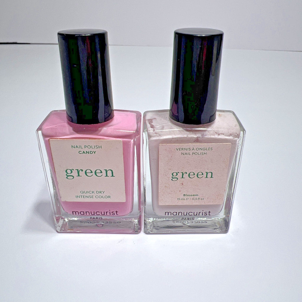 Green Nail Polish Blossom & Candy 15ml Full Size - Set of 2