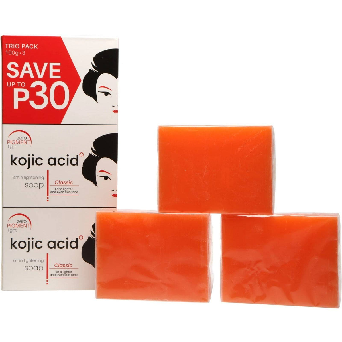 Kojic Acid Bar Soap for Dark Skin Brightening & Lightening - Pack of 3
