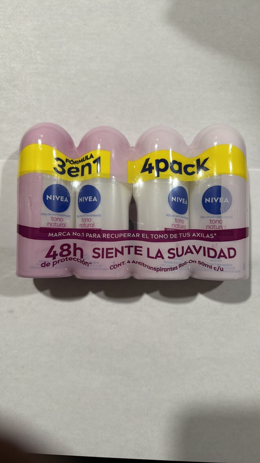 NIVEA Whitening Roll-On Deodorant 4-Pack for Women, 48H Freshness