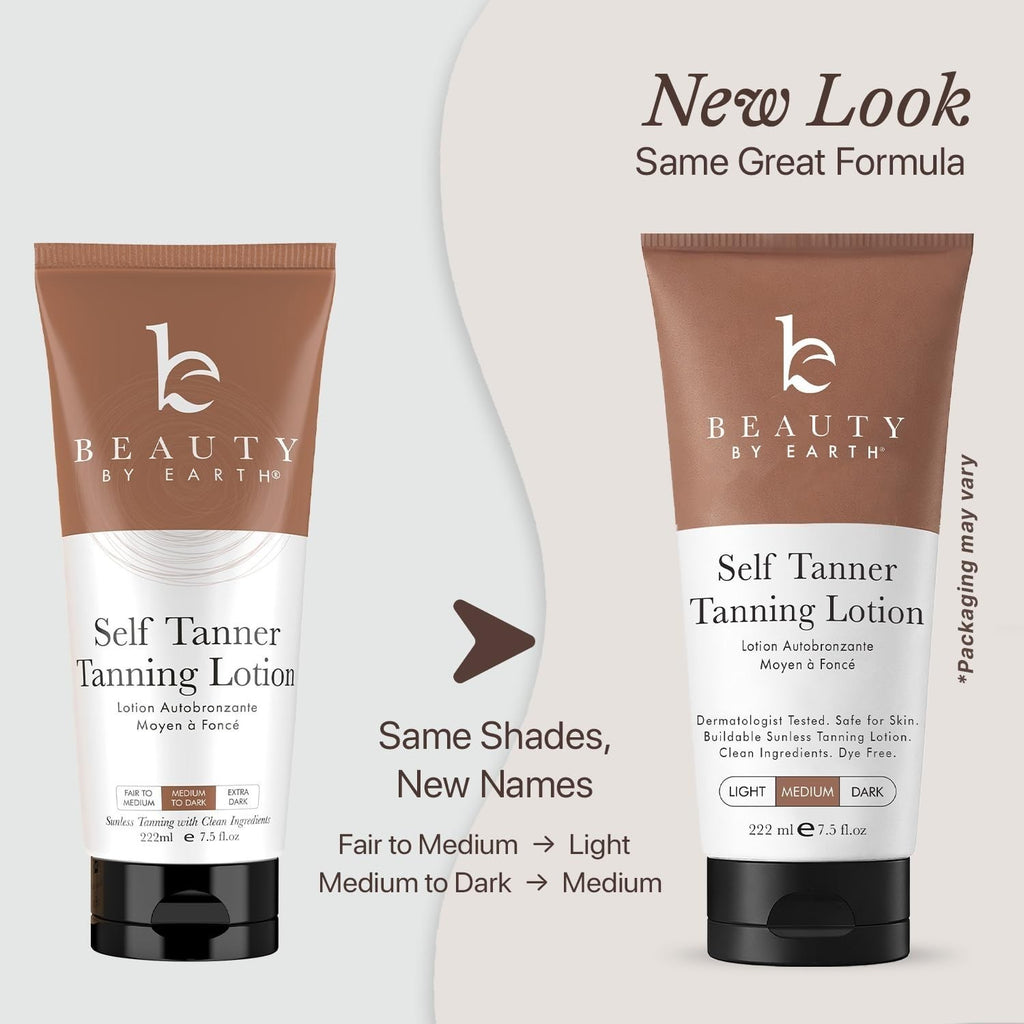 Self Tanner Lotion Medium to Dark Sunless Tanning for Face & Body