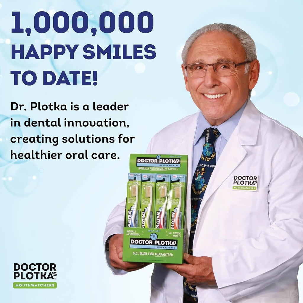 Sensitive Gums Flossing Toothbrush Set - Soft Bristles & Built-In Flosser