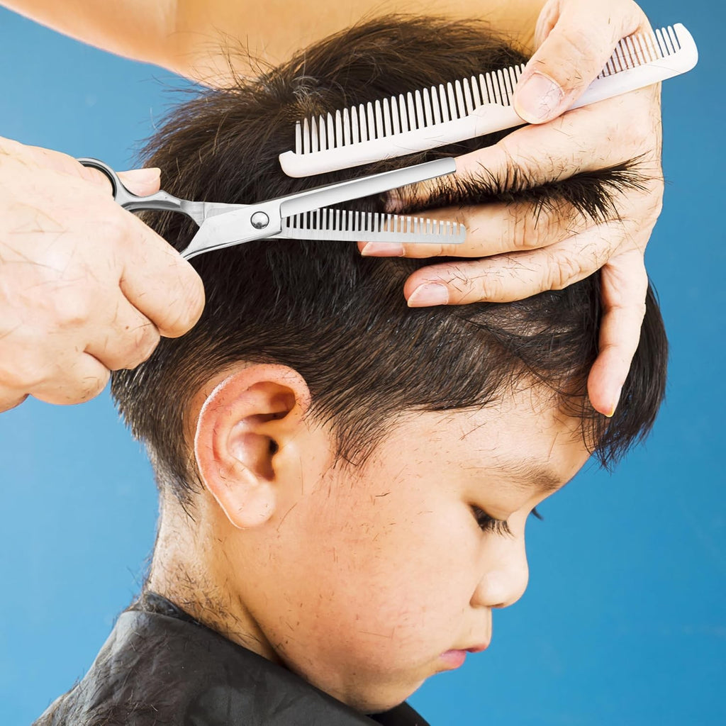 Kids Haircutting Kit with Stainless Steel Scissors & Accessories for Home Use