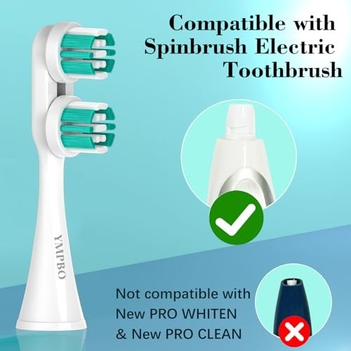 10 Pack Replacement Brush Heads for Spinbrush Pro Clean Electric Toothbrush