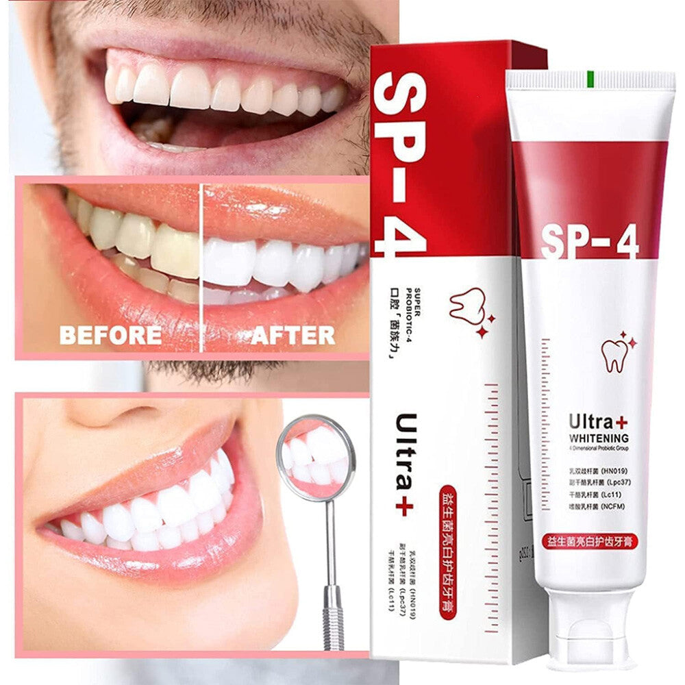 Probiotic Whitening Toothpaste for Bright, Healthy Smile - Removes Stains