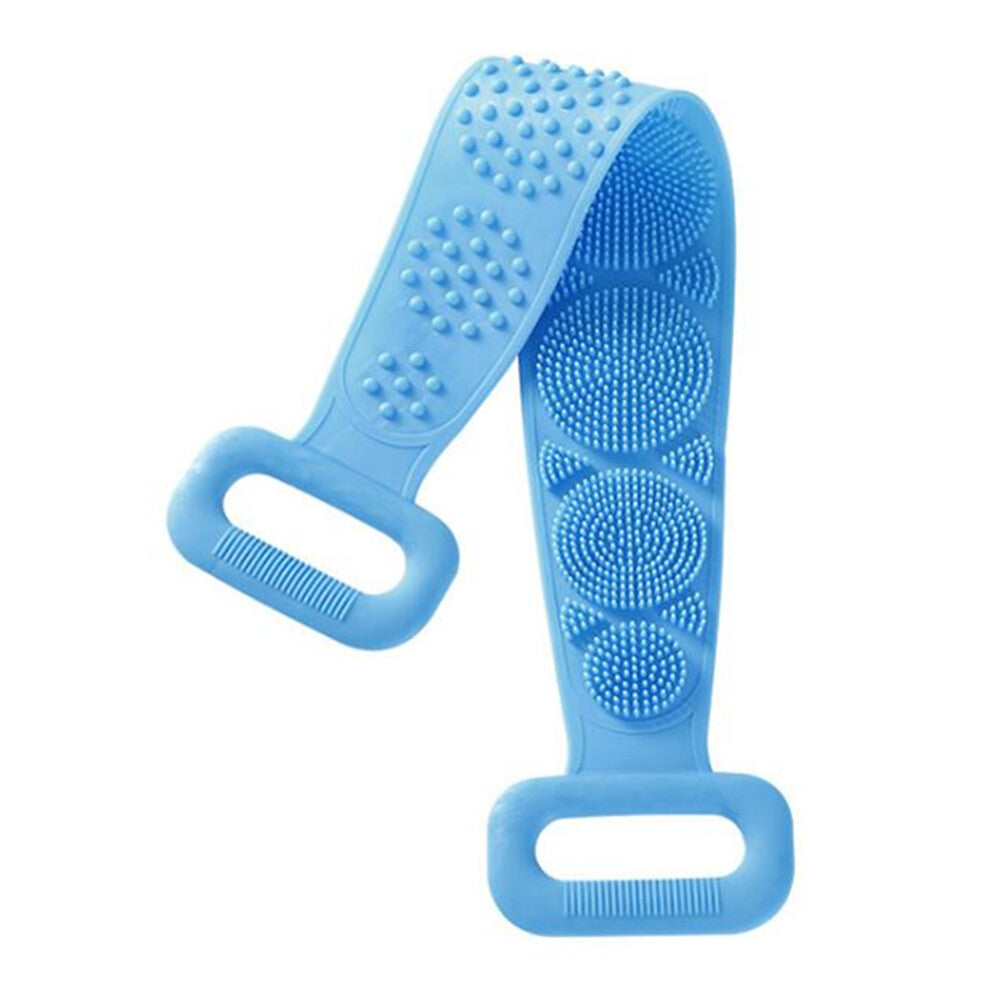 Silicone Back Scrubber Body Brush Exfoliating Shower Towel Long Handle