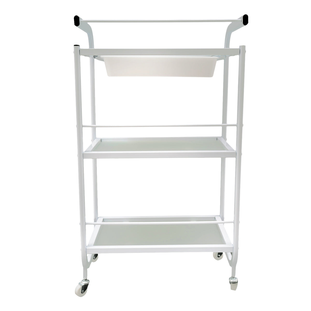 Rolling Trolley Cart with Wheels and Drawer for Salon & Home Storage