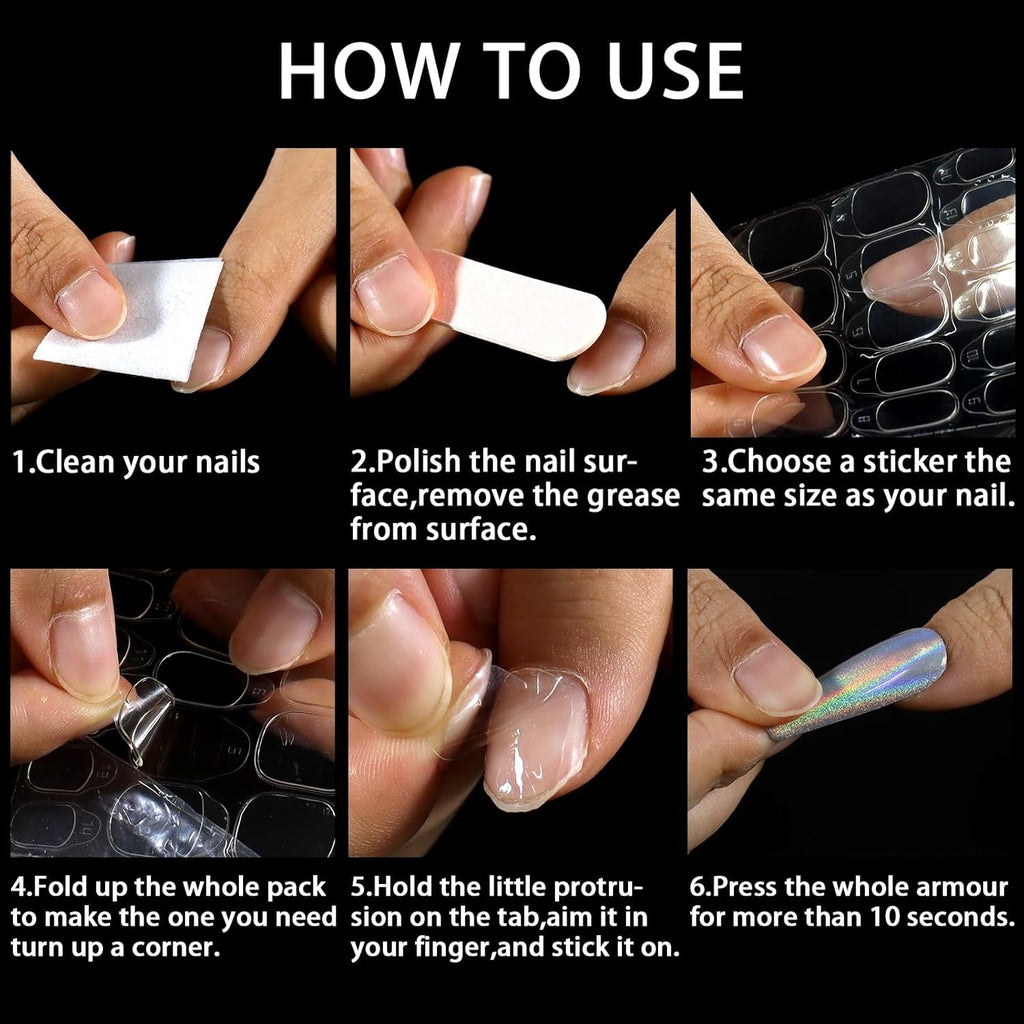 Eco-Friendly Nail Adhesive Tabs 300 Pcs - Easy Apply, Reusable, Waterproof