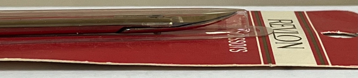 Vintage Revlon Curved Toe Nail Scissors with File - 90s Classic Nail Tool Set