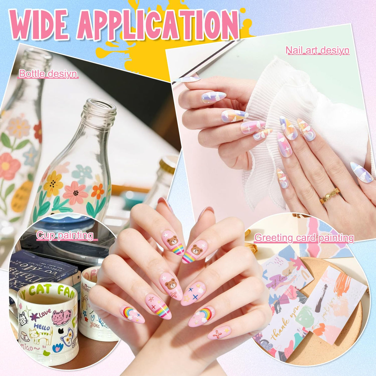 24 Color Dual Tip Nail Art Pens Set for Detailed Manicure Designs