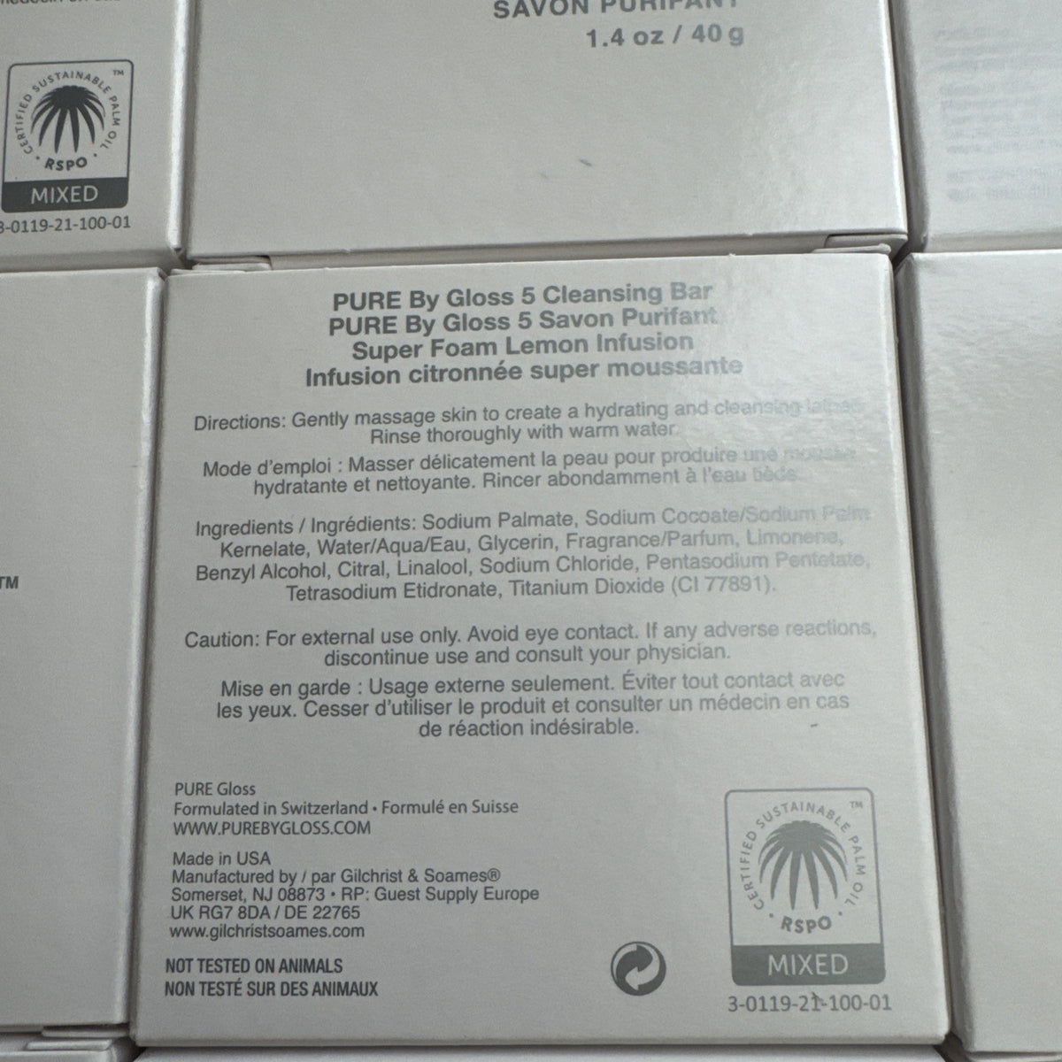 25 Pack Lemon Infused Body Bar Soap - Foam Cleansing 40g