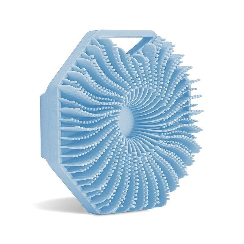 2-in-1 Silicone Body Shower Scrubber & Exfoliator Brush with Scalp Massager
