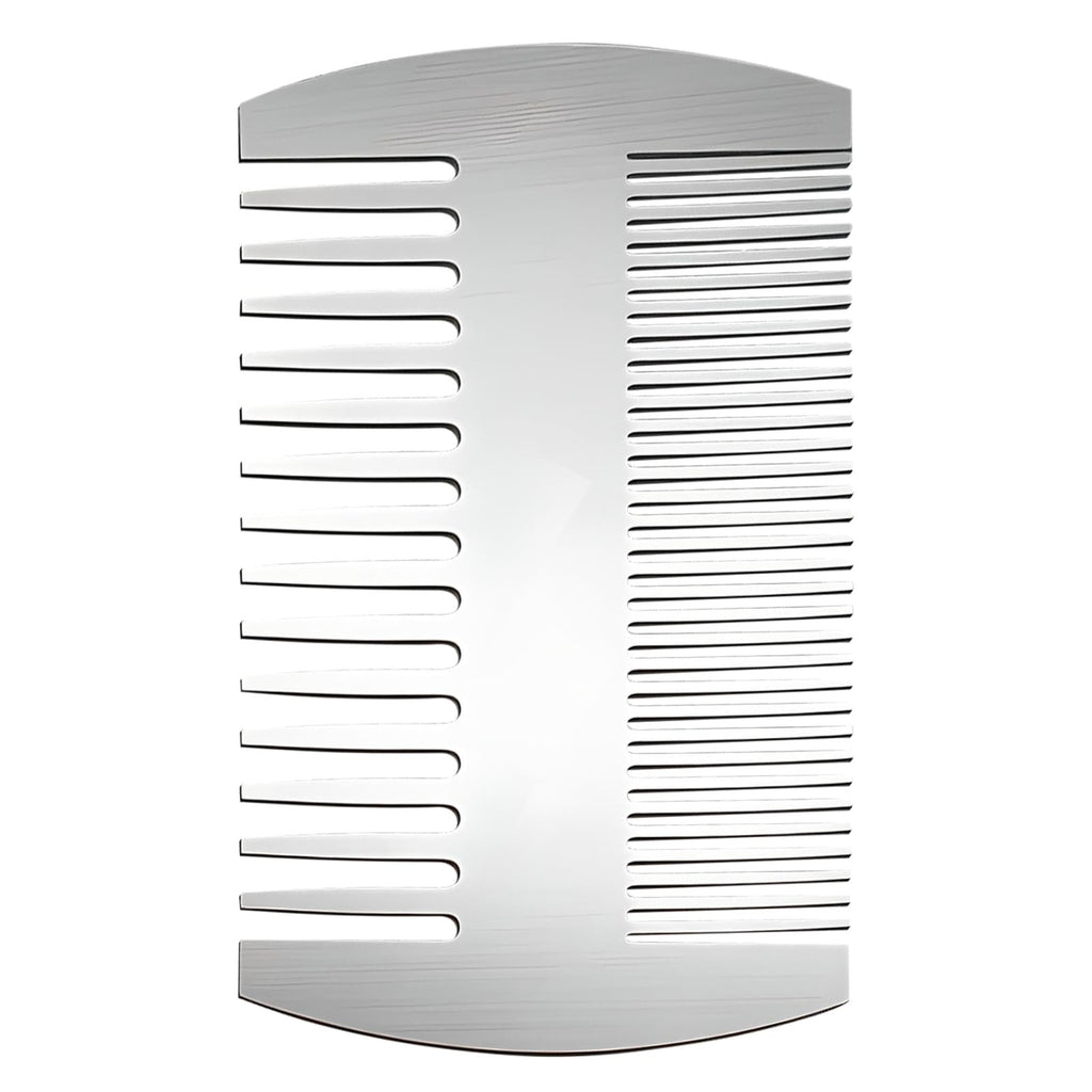 Credit Card-Sized Stainless Steel Comb - Anti-Static Travel Grooming Tool