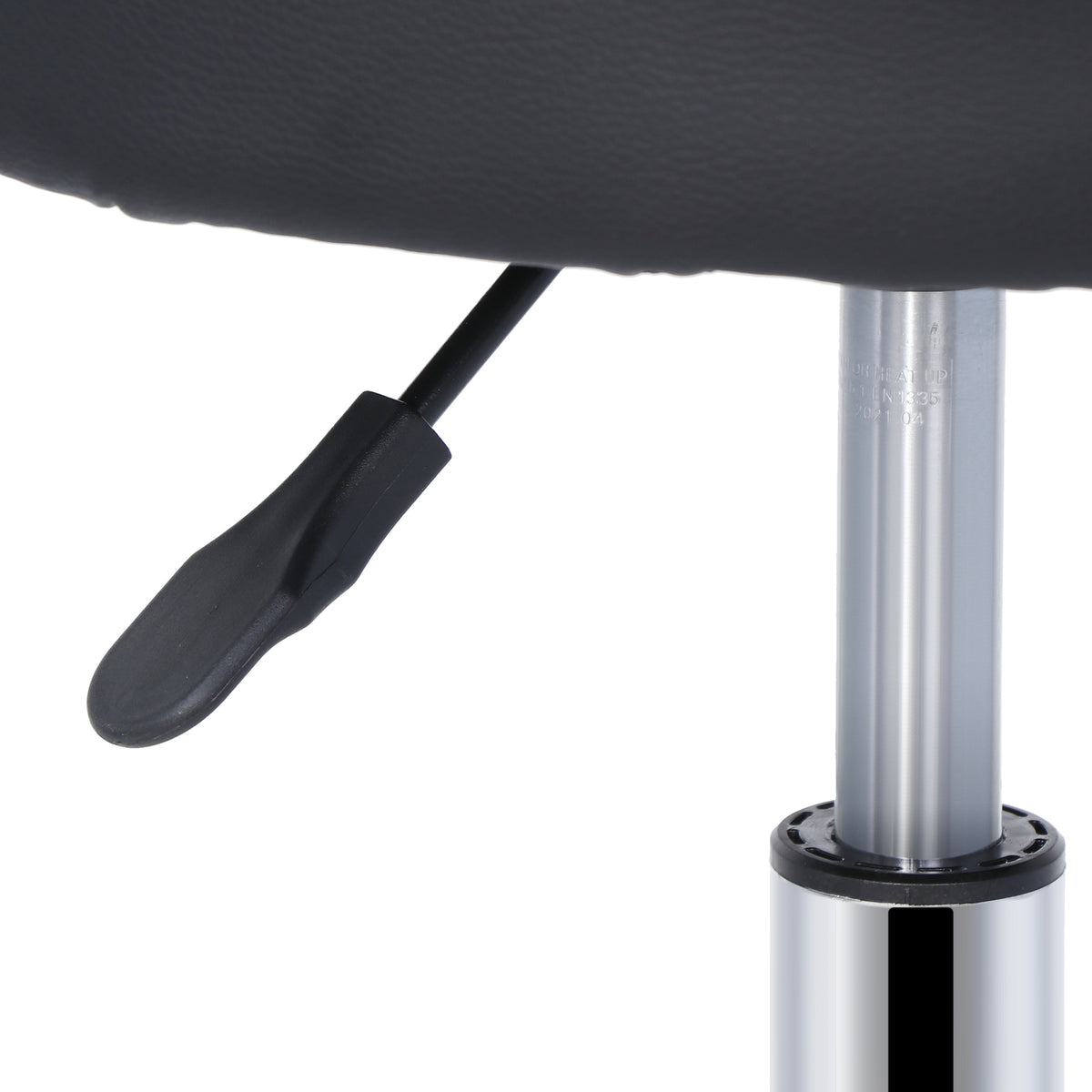 Adjustable Swivel Salon Stool with PU Leather Seat and Five-Star Base