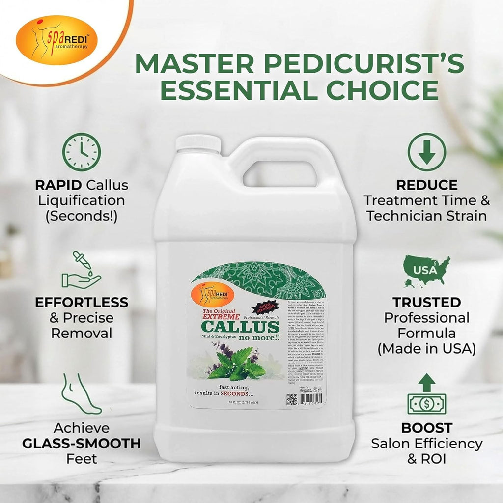 Professional Callus Remover for Feet - Mint & Eucalyptus, 1 Gallon
