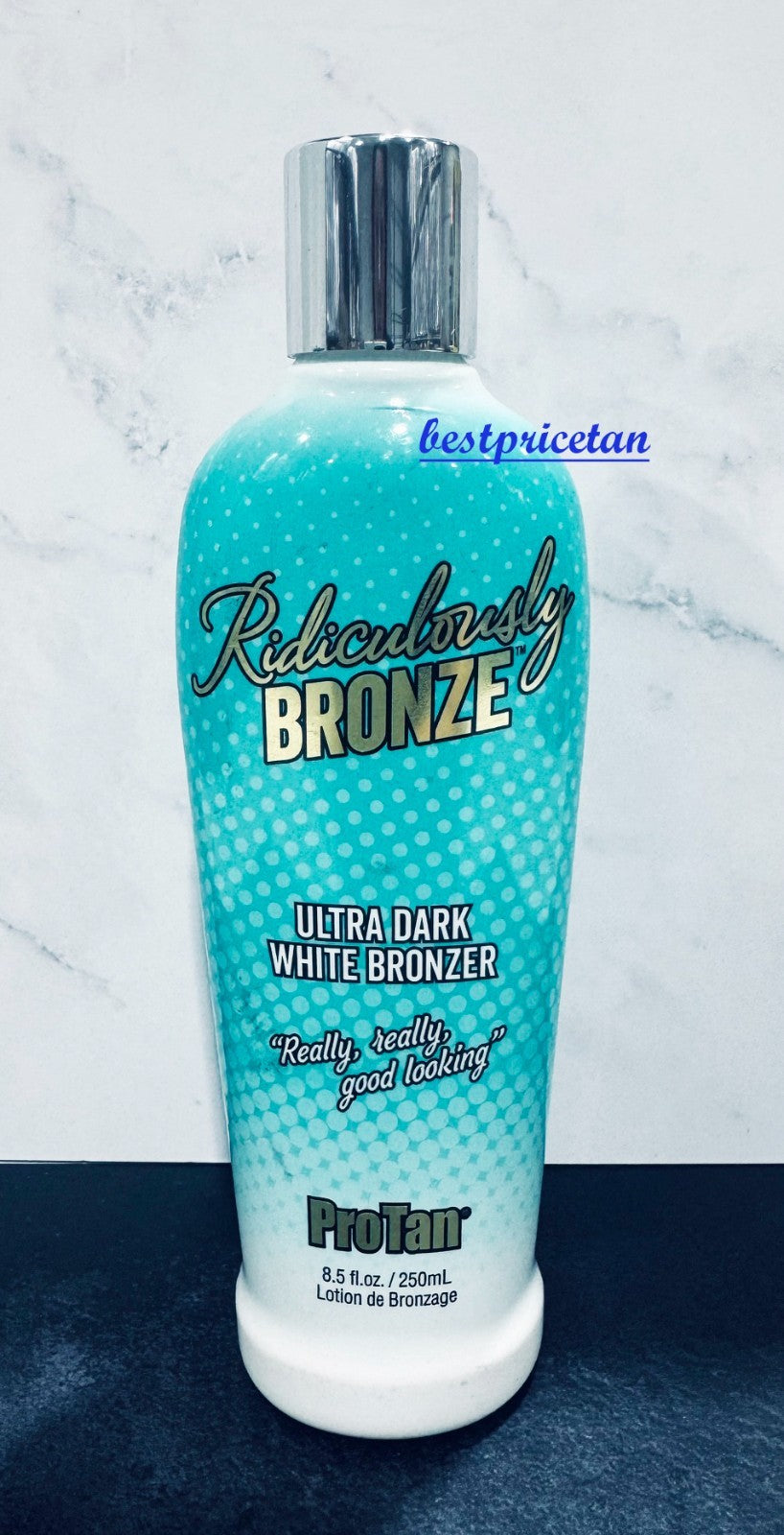 Ultra Dark White Bronzer Tanning Lotion 8.5 oz for Bed & Sun Use