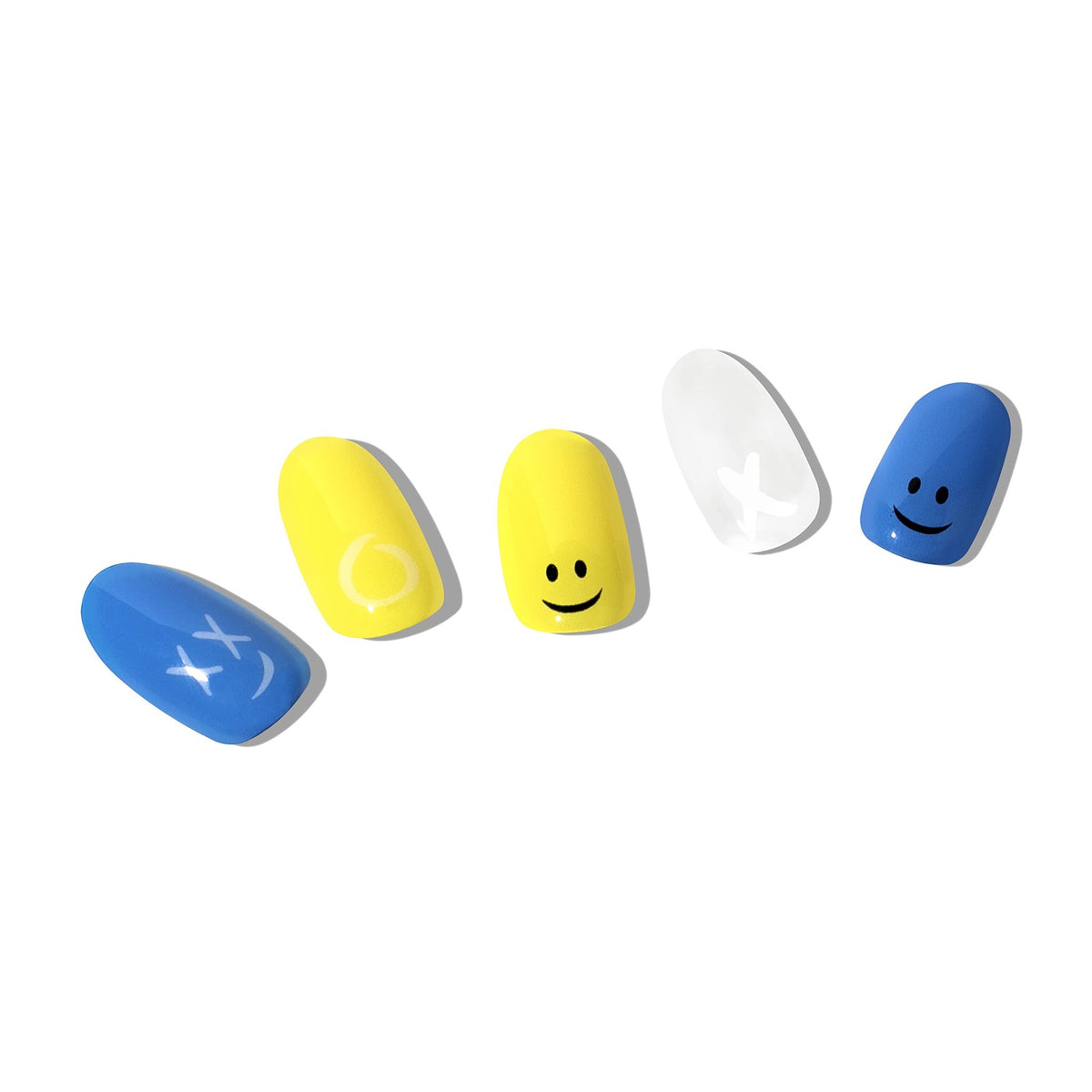 Semi-Cured Gel Nail Strips - Happy Vibes Nail Polish Stickers for Salon-Quality Nails