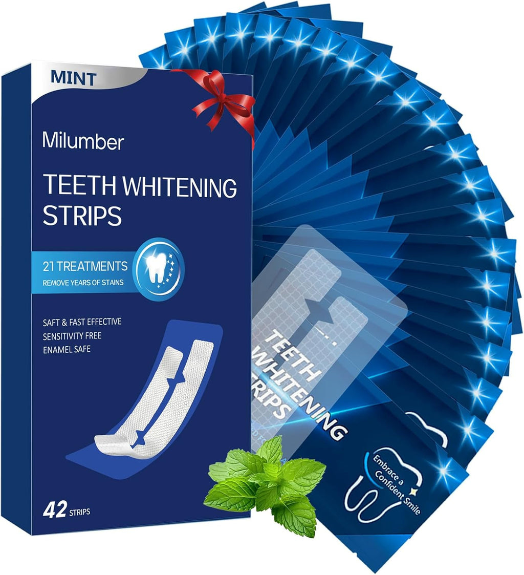Sensitive Strips - 42 Dental Whitening Bands with Safe Antimancha Technology