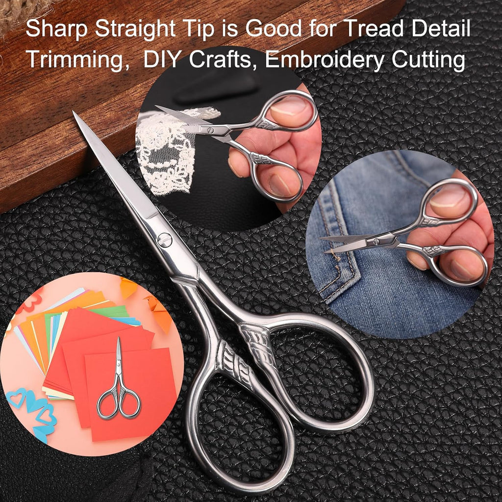 Small Precision Scissors 3.5 Inch for Grooming & Crafting - Stainless Steel