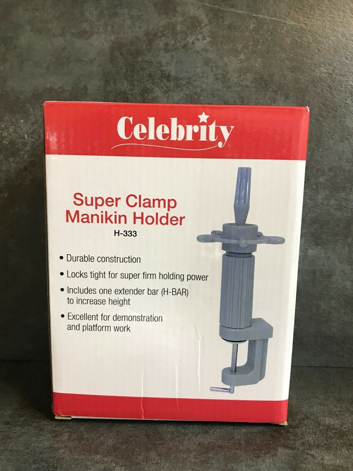 Super Clamp Manikin Holder with Adjustable Stem for Display or Photography