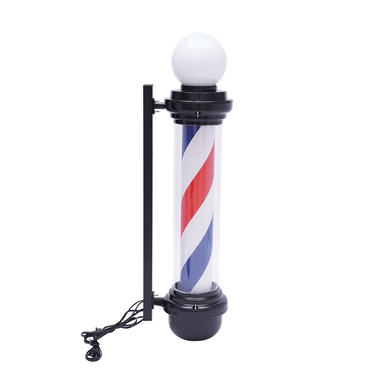 32-Inch LED Barber Pole Light with Rotating Stripes for Hair Salons