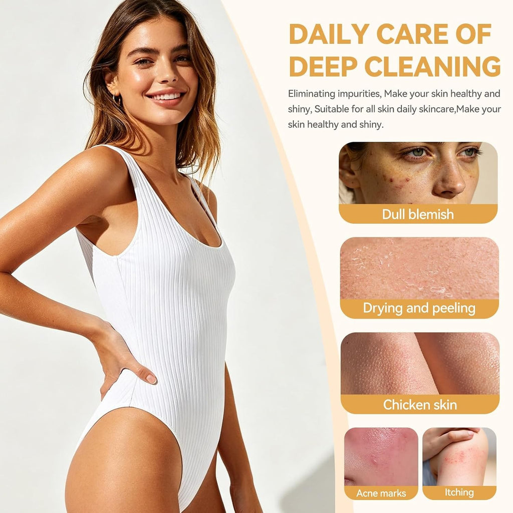 6-Pack Exfoliating Shower Scrubber Mesh Nets for Body & Back Cleaning