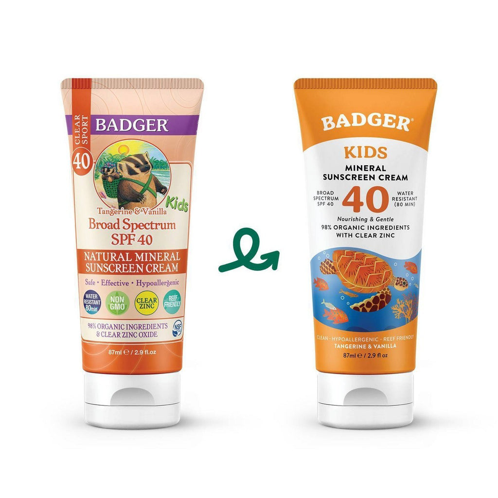 Kids Mineral Sunscreen SPF 40 Hypoallergenic Paraben-Free Vanilla 2.9 oz