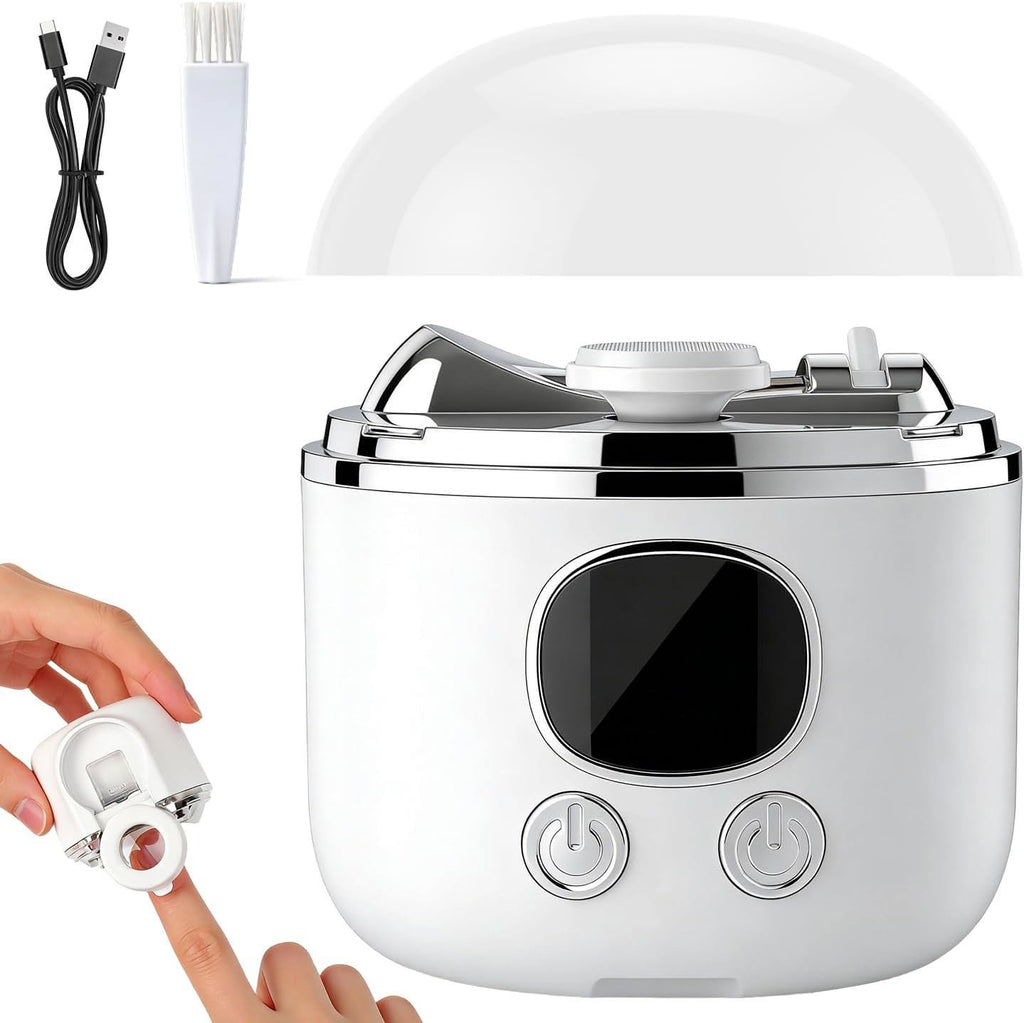 Electric Nail Clipper Set for Seniors and Kids with Magnifier & LED Light