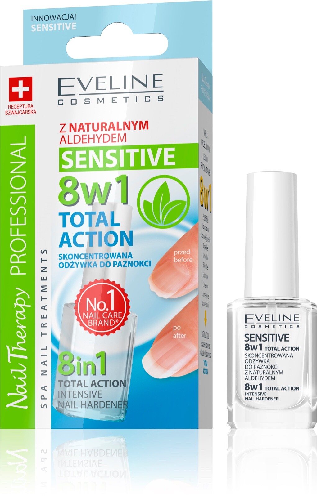 Sensitive Nail Strengthener 8-in-1 Nail Conditioner for Fragile Nails 12ml
