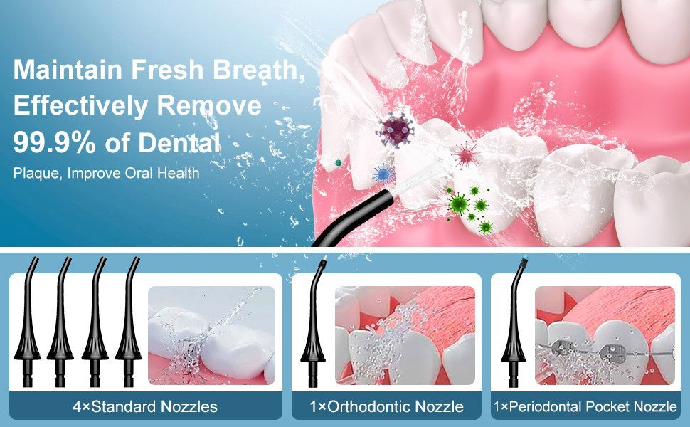 Water Dental Flosser Pick for Teeth - 5 Modes Cordless Portable Oral Irrigator