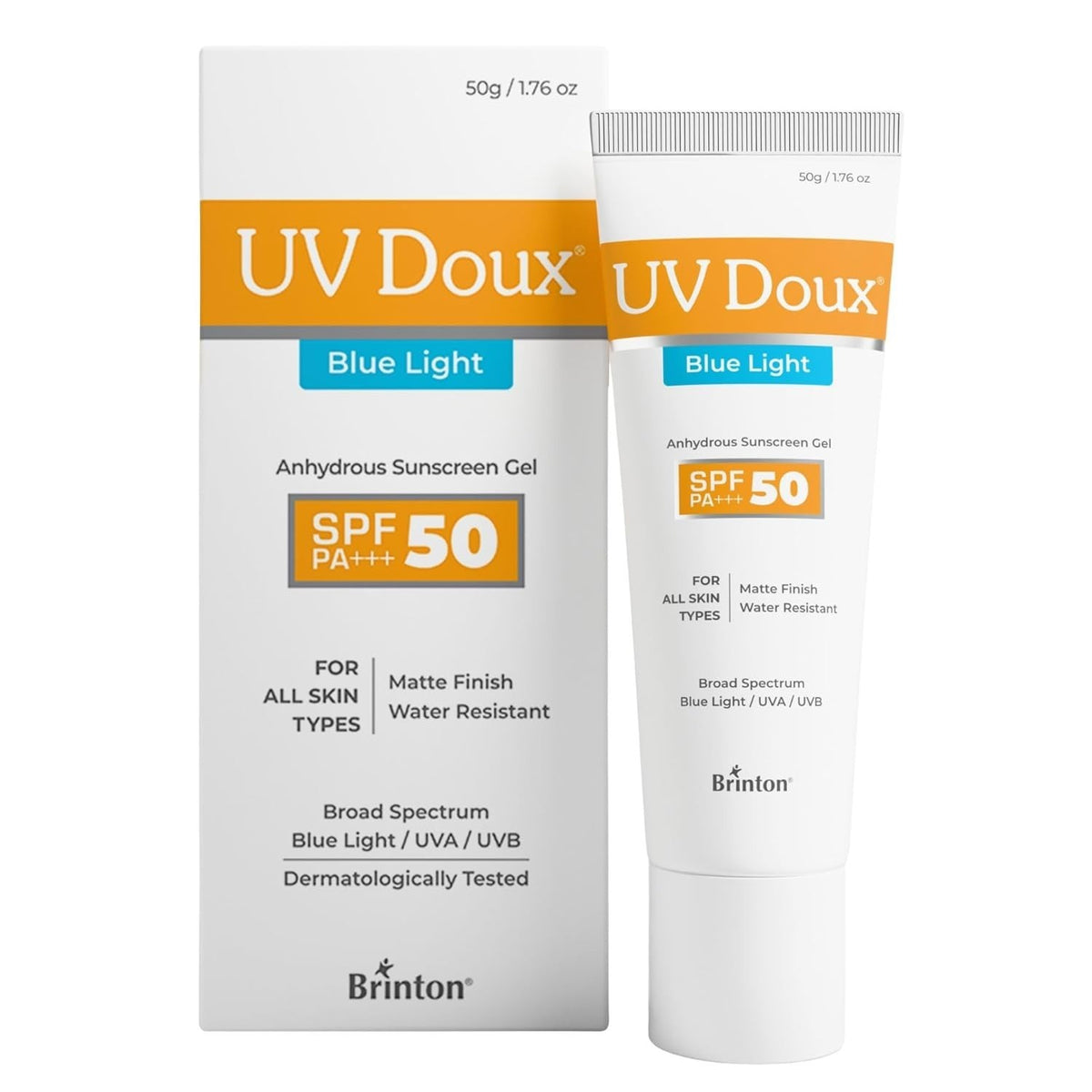 Blue Light Tinted Sunscreen Gel SPF 50 PA+++ 50g - UV Protection for All Skin Types