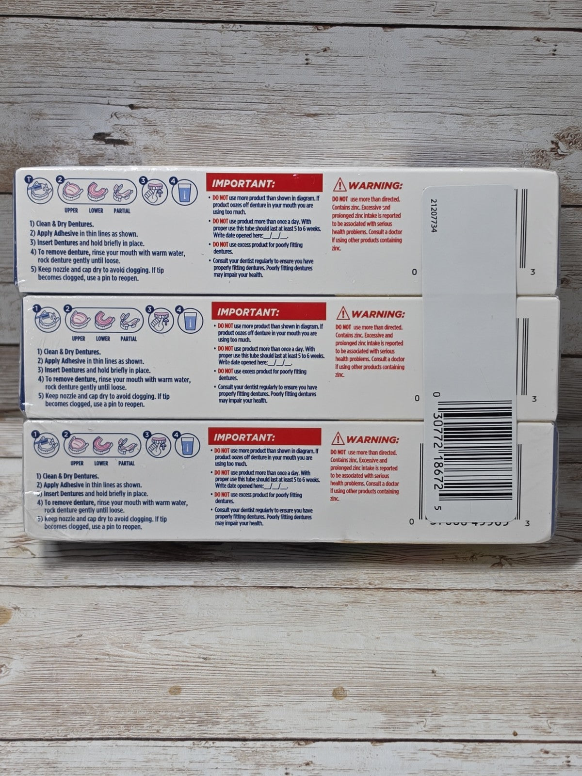 Denture Adhesive Cream Max Hold 3 Pack - Secure Fit for Dentures